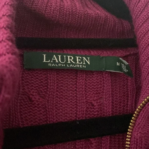 Lauren by Ralph Lauren full zip cable knit sweater - Picture 4 of 5